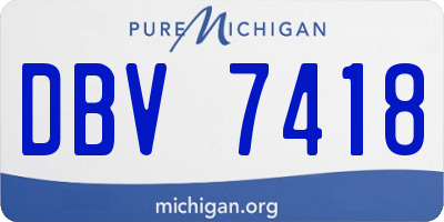 MI license plate DBV7418