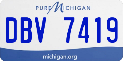 MI license plate DBV7419