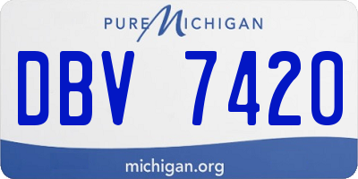 MI license plate DBV7420