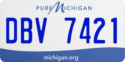 MI license plate DBV7421