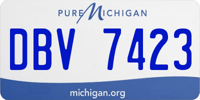 MI license plate DBV7423