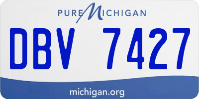 MI license plate DBV7427