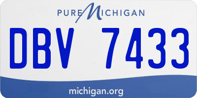 MI license plate DBV7433
