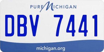 MI license plate DBV7441