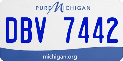MI license plate DBV7442