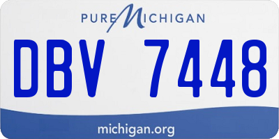 MI license plate DBV7448