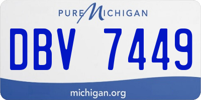 MI license plate DBV7449