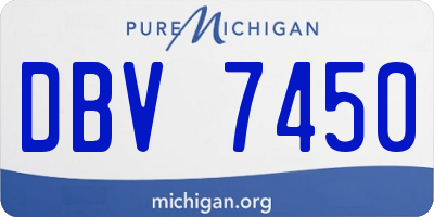 MI license plate DBV7450