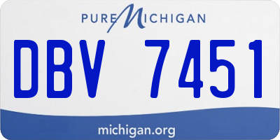 MI license plate DBV7451