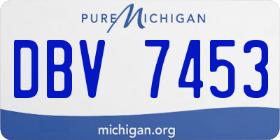 MI license plate DBV7453