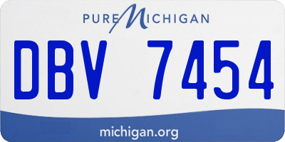 MI license plate DBV7454