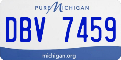 MI license plate DBV7459