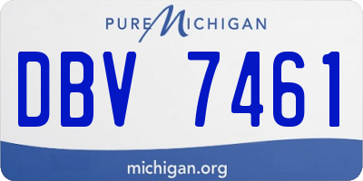 MI license plate DBV7461