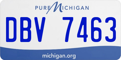 MI license plate DBV7463
