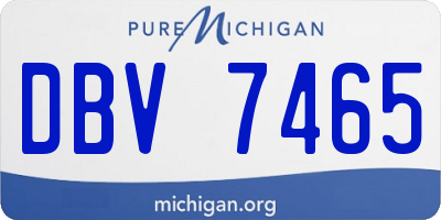 MI license plate DBV7465