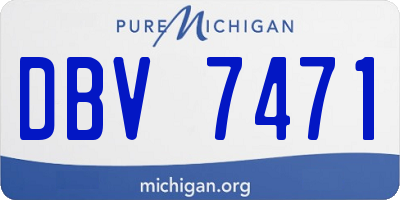 MI license plate DBV7471