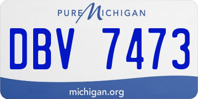 MI license plate DBV7473