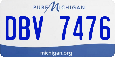 MI license plate DBV7476