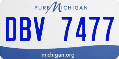 MI license plate DBV7477