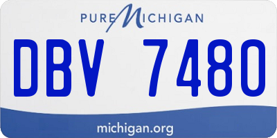 MI license plate DBV7480