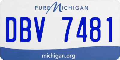 MI license plate DBV7481