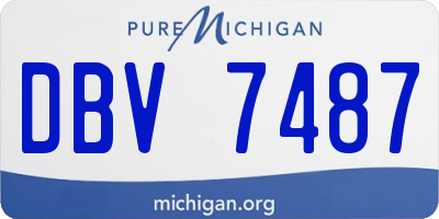 MI license plate DBV7487