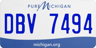 MI license plate DBV7494
