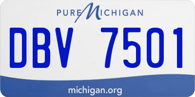 MI license plate DBV7501