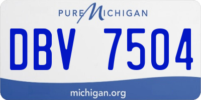 MI license plate DBV7504