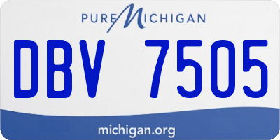 MI license plate DBV7505