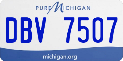 MI license plate DBV7507