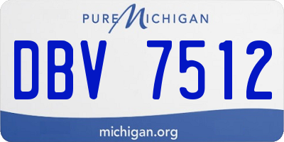 MI license plate DBV7512