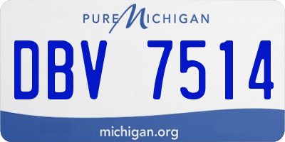 MI license plate DBV7514