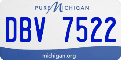 MI license plate DBV7522