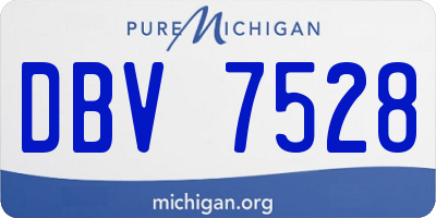 MI license plate DBV7528