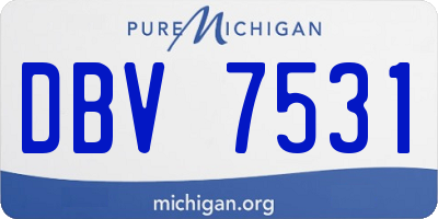 MI license plate DBV7531