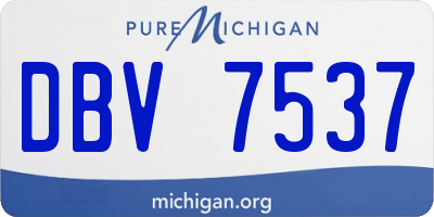 MI license plate DBV7537