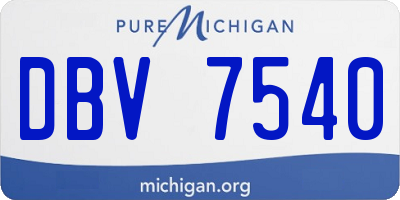 MI license plate DBV7540