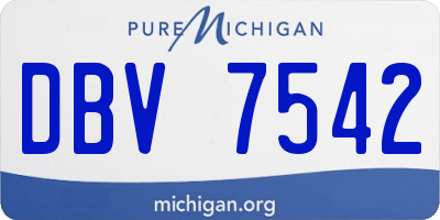 MI license plate DBV7542