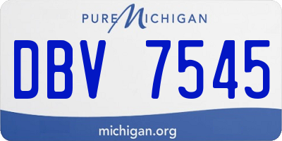 MI license plate DBV7545
