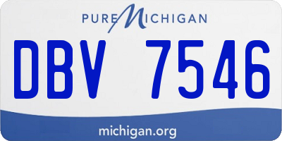 MI license plate DBV7546