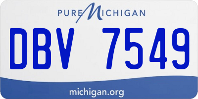 MI license plate DBV7549