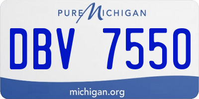 MI license plate DBV7550