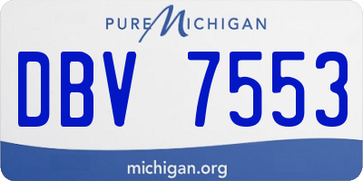 MI license plate DBV7553
