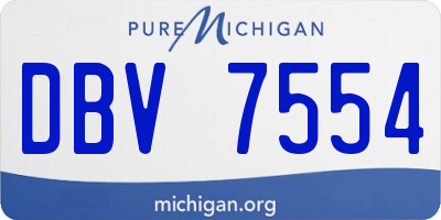 MI license plate DBV7554