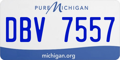 MI license plate DBV7557
