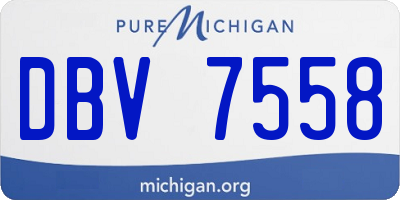 MI license plate DBV7558