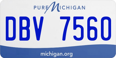 MI license plate DBV7560