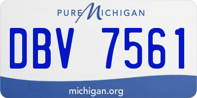 MI license plate DBV7561