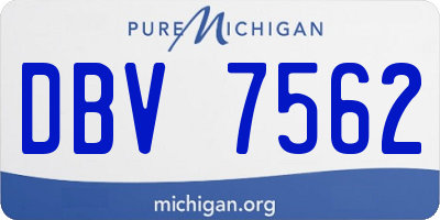 MI license plate DBV7562